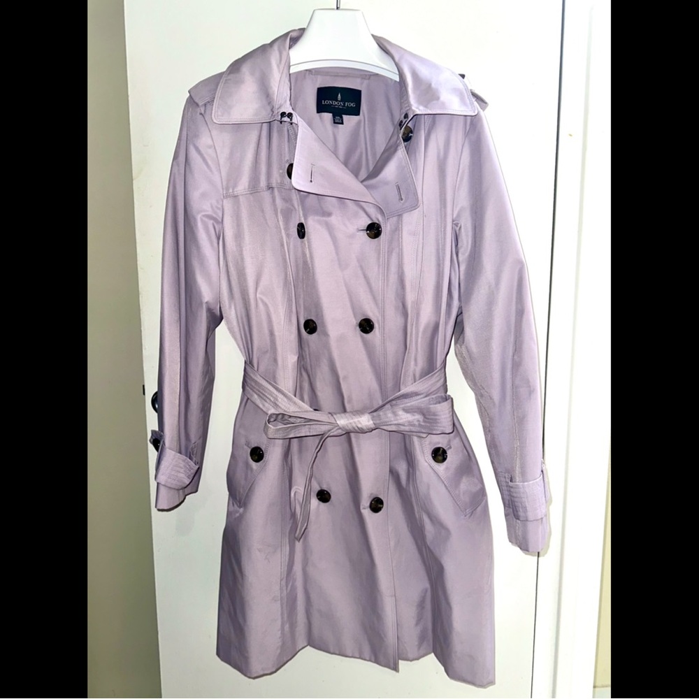 London Fog Women's Light Purple Trench Coat